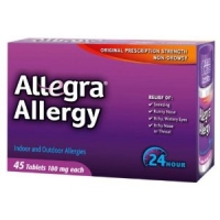 Allegra pour adultes contre les Alergies -180 mg 45 caps