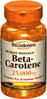 Bêta-carotène 25 000 UI 100 capsules