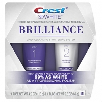 Dentifrice et Crème blanchissante Crest 3D White Brilliance 113gr et 64gr