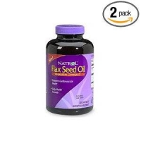 Natrol Flax Seed Oil, Vegetable Omega-3 200 caps/ 2 boites