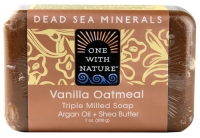 One With Nature Dead Sea Mineral Soap Vanilla Oatmeal  7 oz