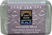 One With Nature Dead Sea Spa Mineral Soap Volcanic Mud 7 oz