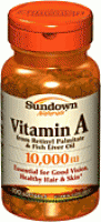 Vitamine A, 10, 000 gélules UI , 60 CAPS