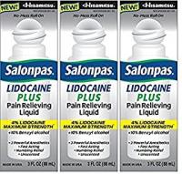 Salonpas LIDOCAINE PLUS 120ml ROLL ON 4 percent Lidocaine 3 PACK