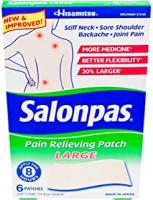 SALONPAS PAIN RELIEF  LARGE 5 X 6 PATCHES