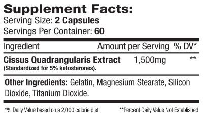 Cissus-XT ingredients